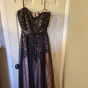 Embroidered Tulle Gown